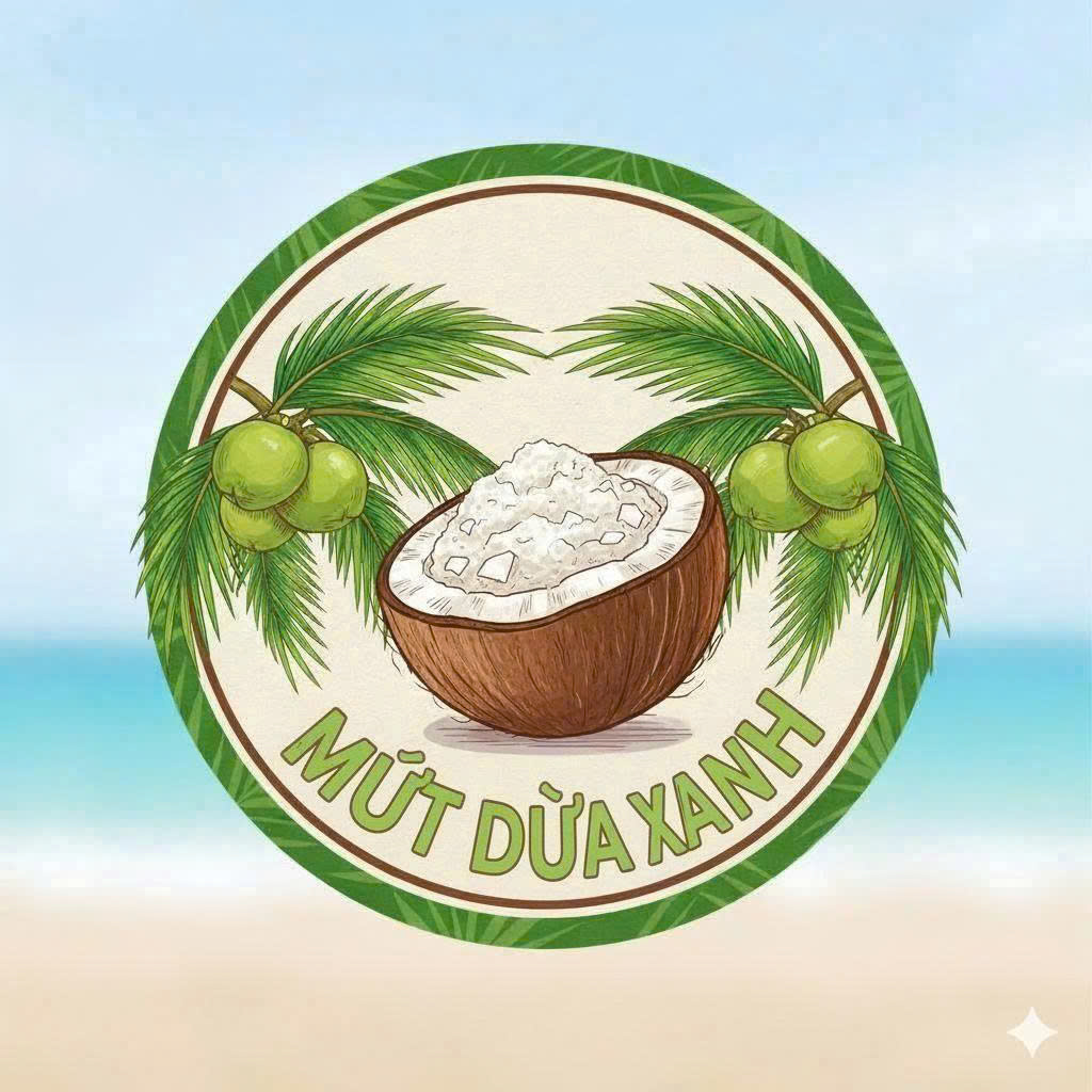 Logo Mứt Dừa Xanh COCOS